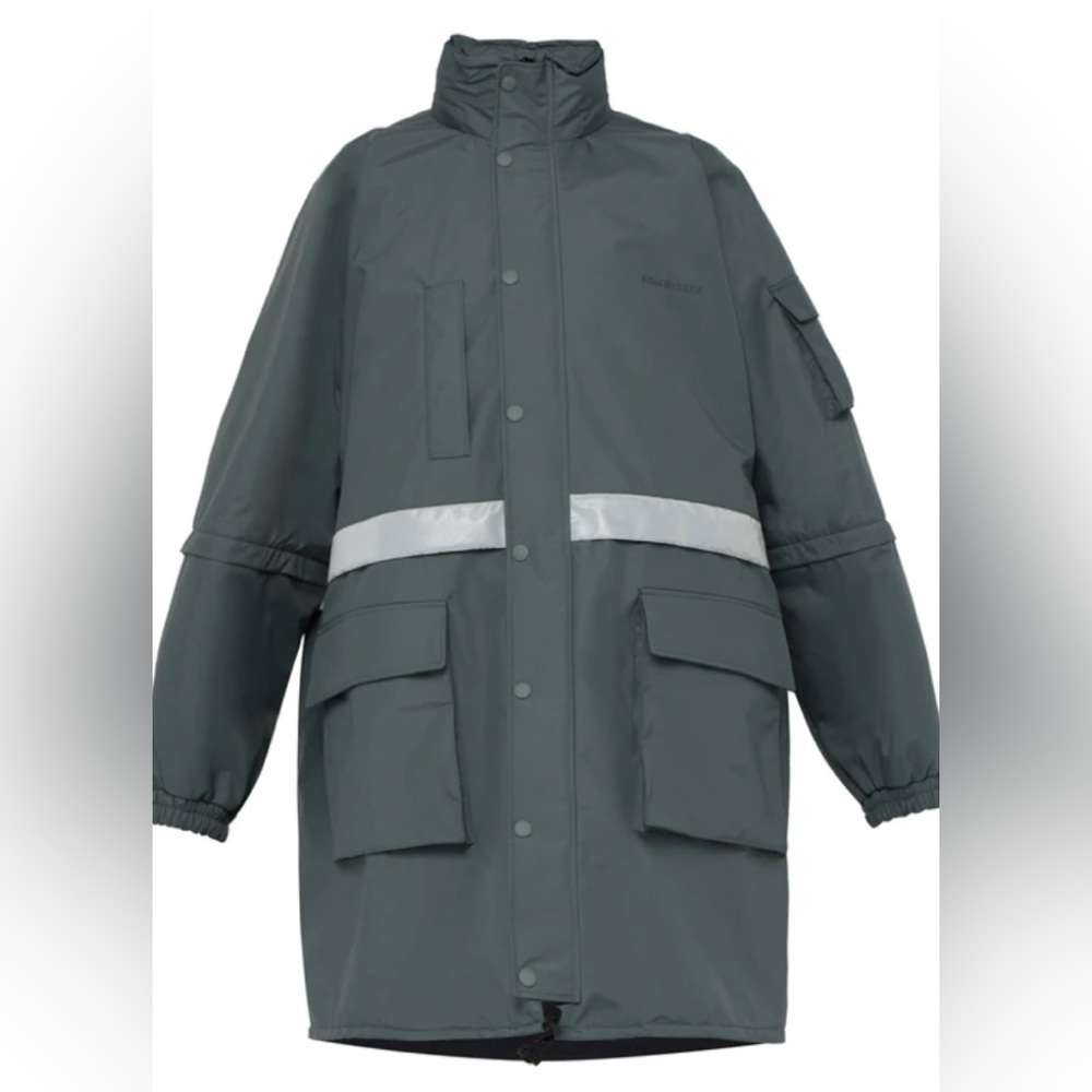 Balenciaga Mens Oversized Reflective Parka Sz 44